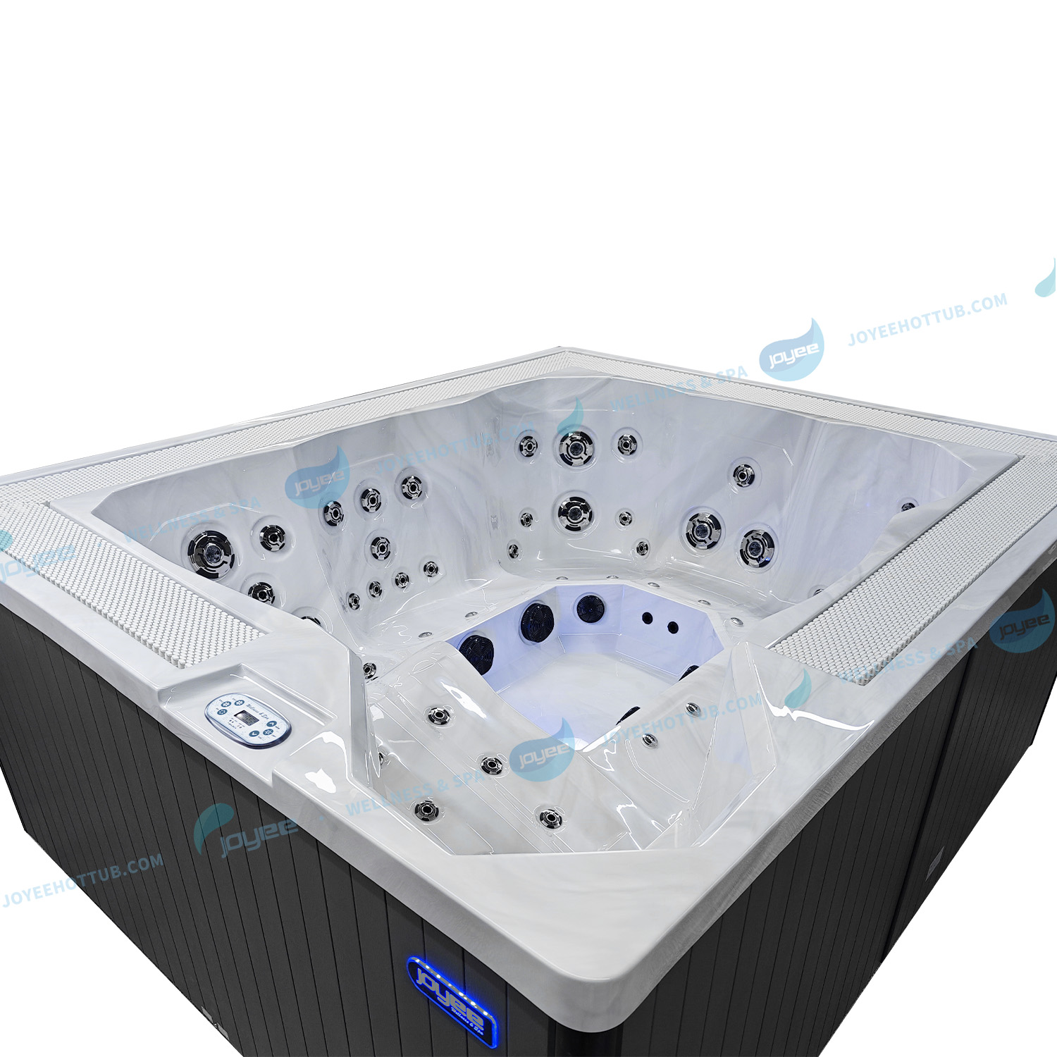 outdoor spa with massage led jet