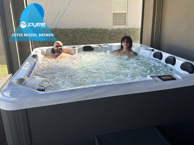 luxury big outdoor spa pool