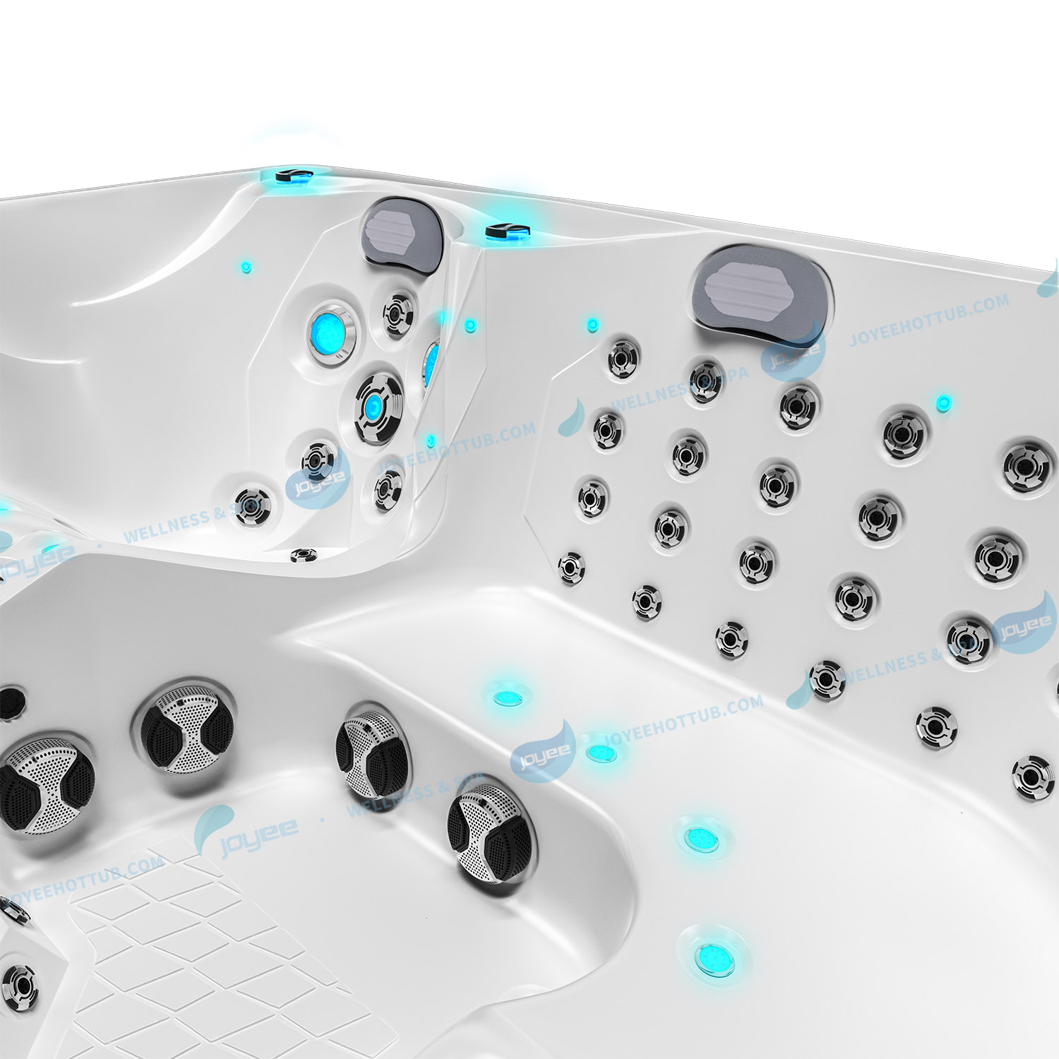 spa with loungers
