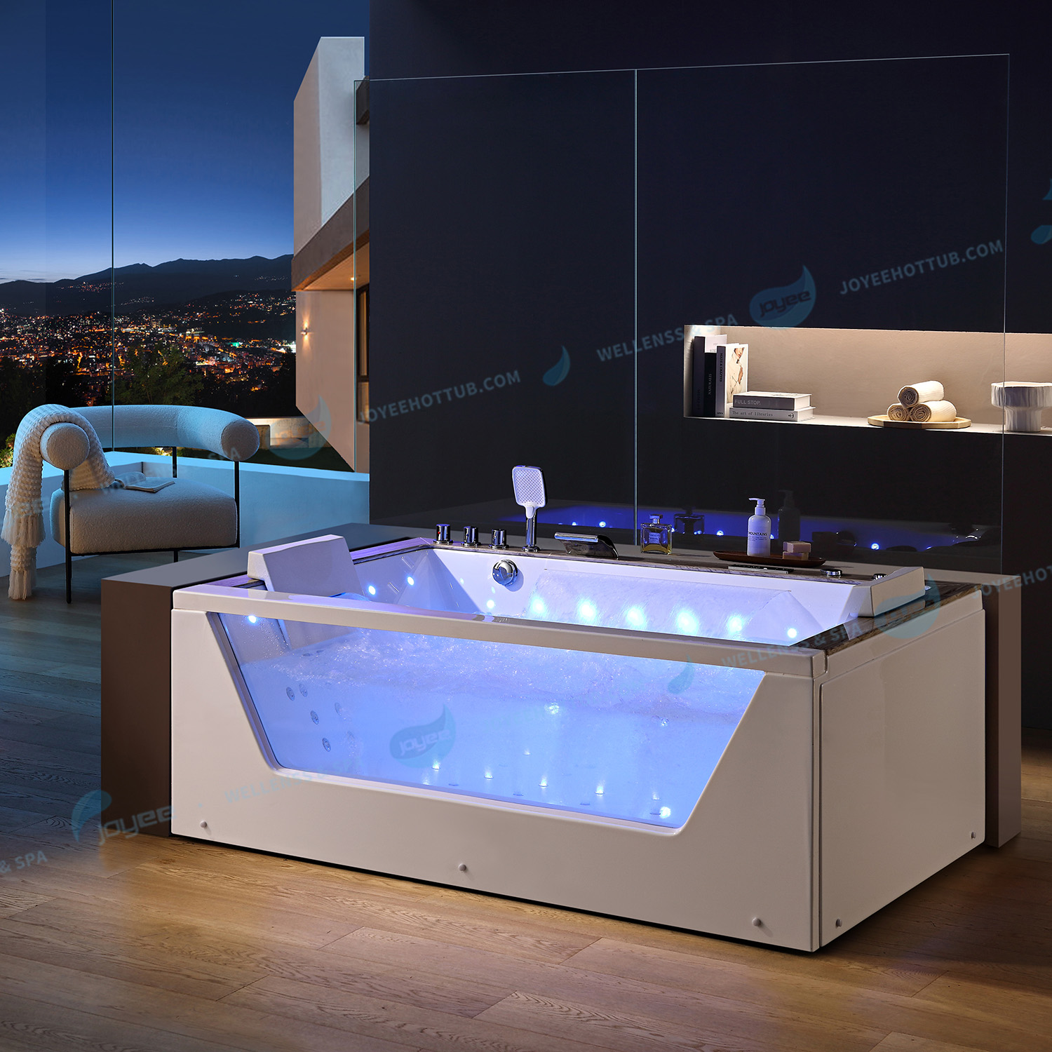 indoor spa with jets