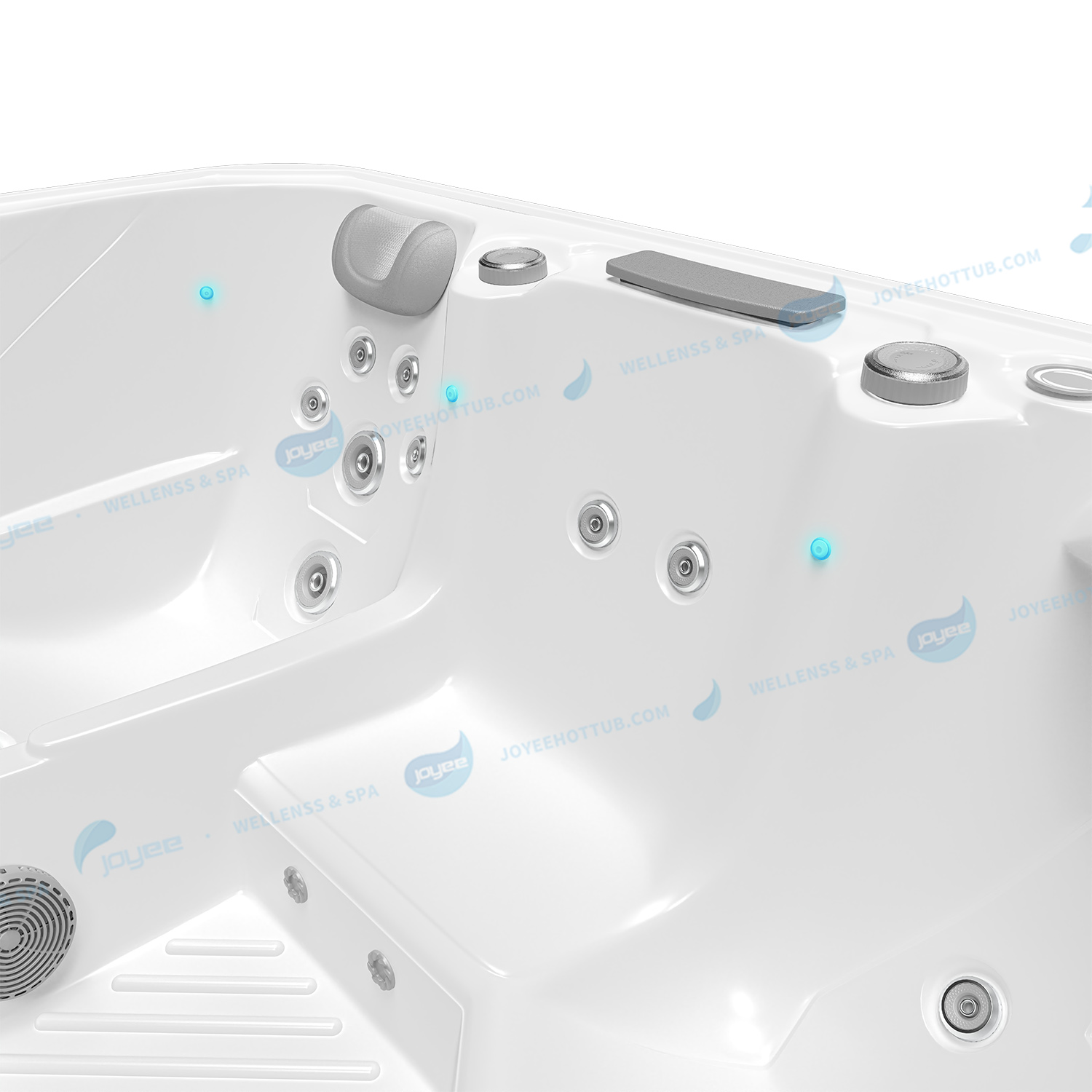 hot tube with fountain