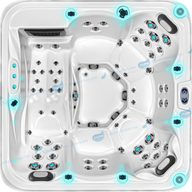 6 Person Whirlpool Acrylic Balboa Tub | Outdoor Spa Hot Tub - JOYEE