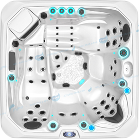 Hydrorelax 5 Person Spa Pool Tub | Acrylic Outdoor Massage Hot Tub - JOYEE