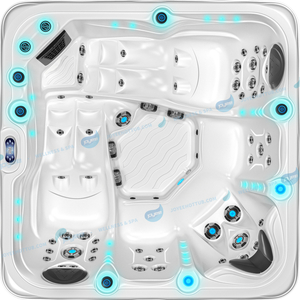 Acrylic Hot Tub 5 Person Outdoor Spa | Balboa Whirlpool Massage Spa - JOYEE