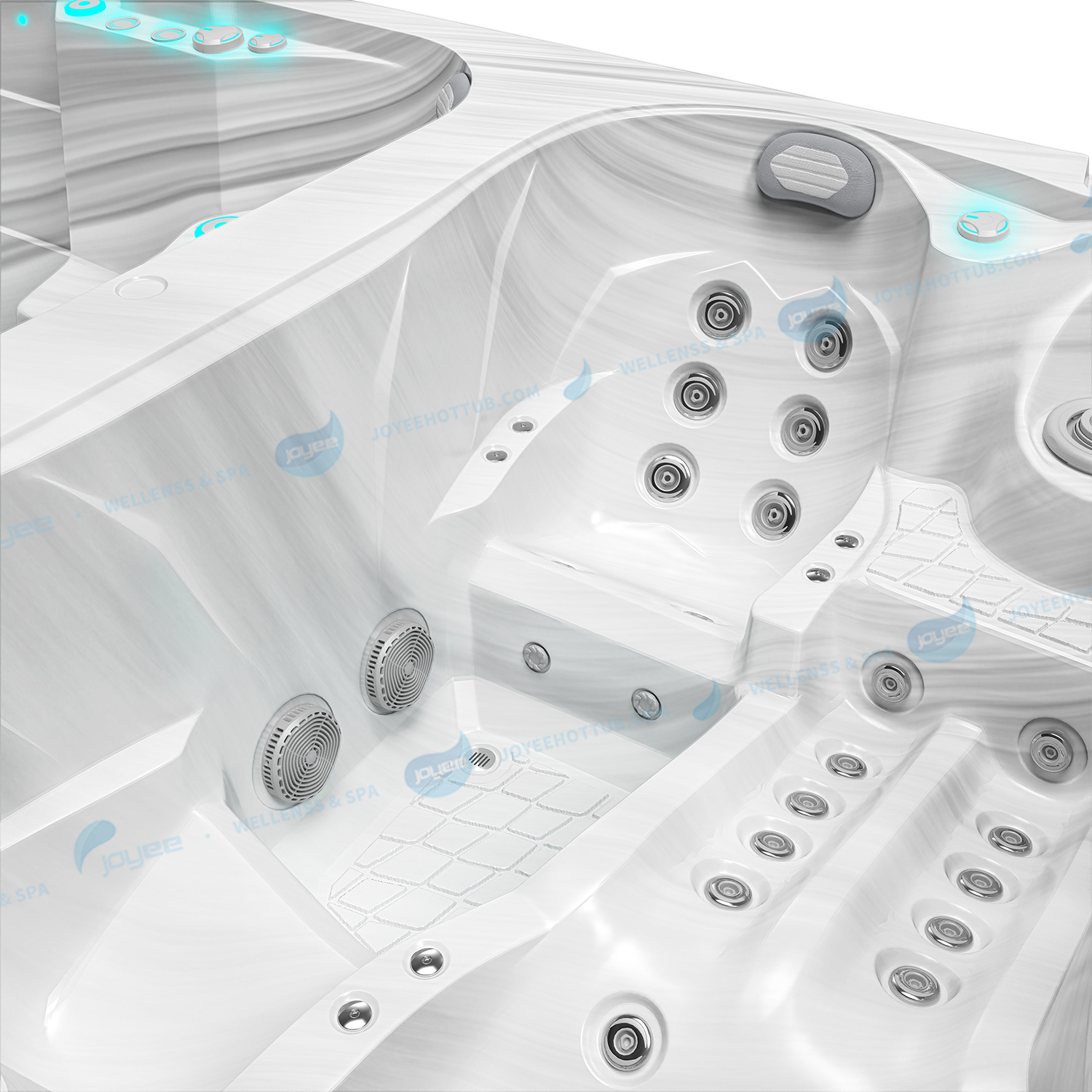 Acrylic Outdoor China Swim Spa | 6 People Large Swimming Pools Spa - JOYEE