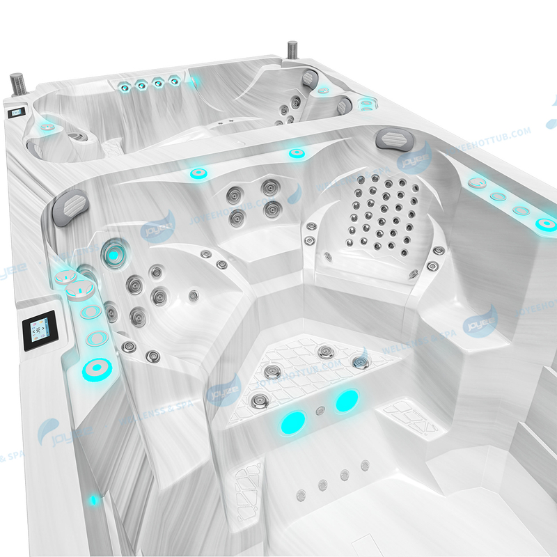 Acrylic Outdoor China Swim Spa | 6 People Large Swimming Pools Spa - JOYEE