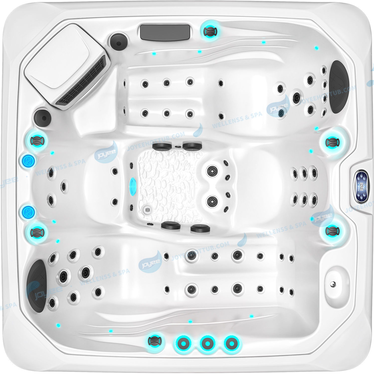 Luxury Acrylic Shell Hot Tub Outdoor | Spa With Jacuzzier And Party Massage Bath - JOYEE
