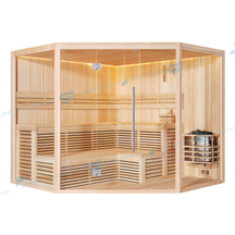 LED Lighting Indoor Stove Dry Steam Glass Sauna | JOYEE