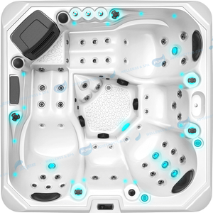 Hydrorelax 5 Person Spa Pool Tub | Acrylic Outdoor Massage Hot Tub - JOYEE