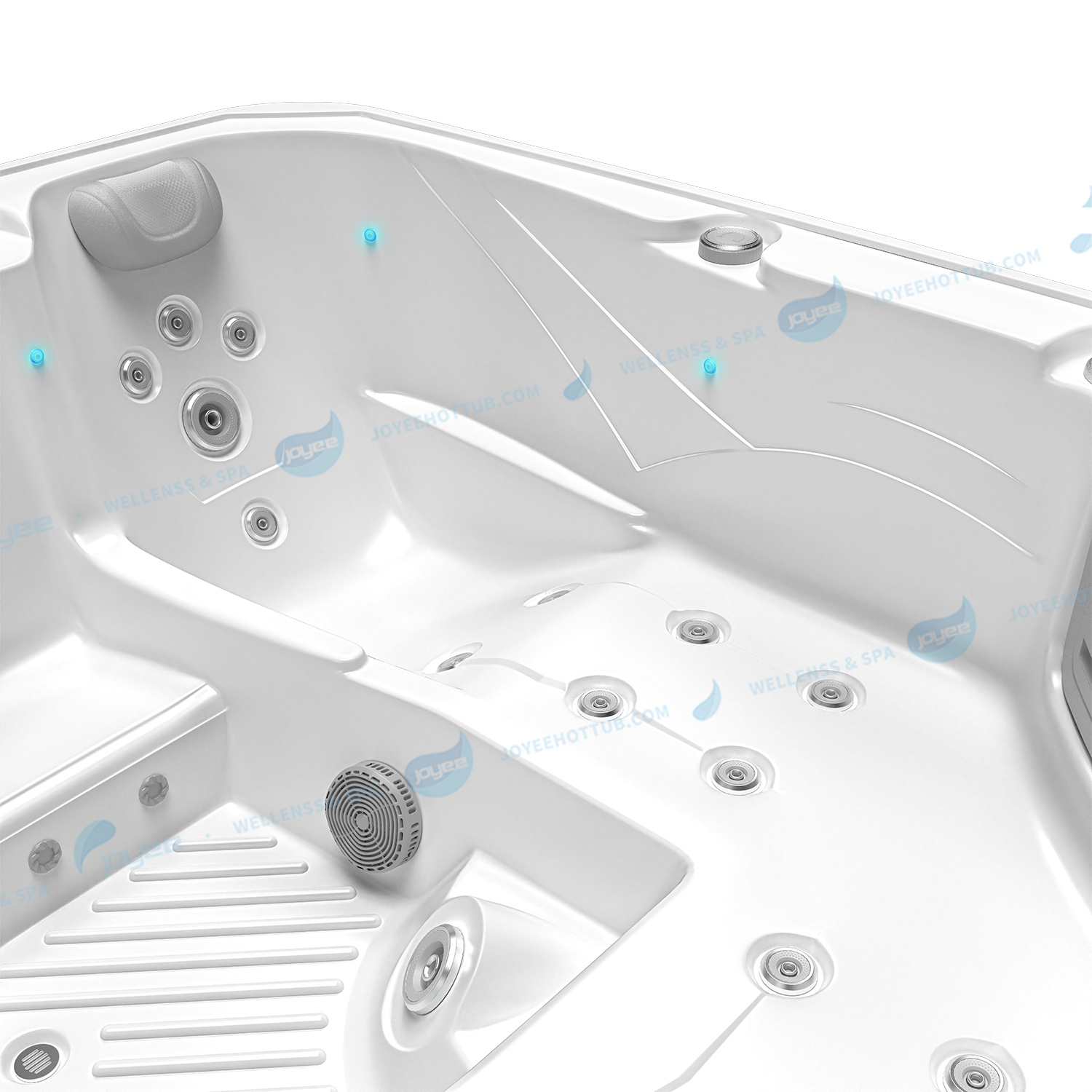 5 people spa with lounger