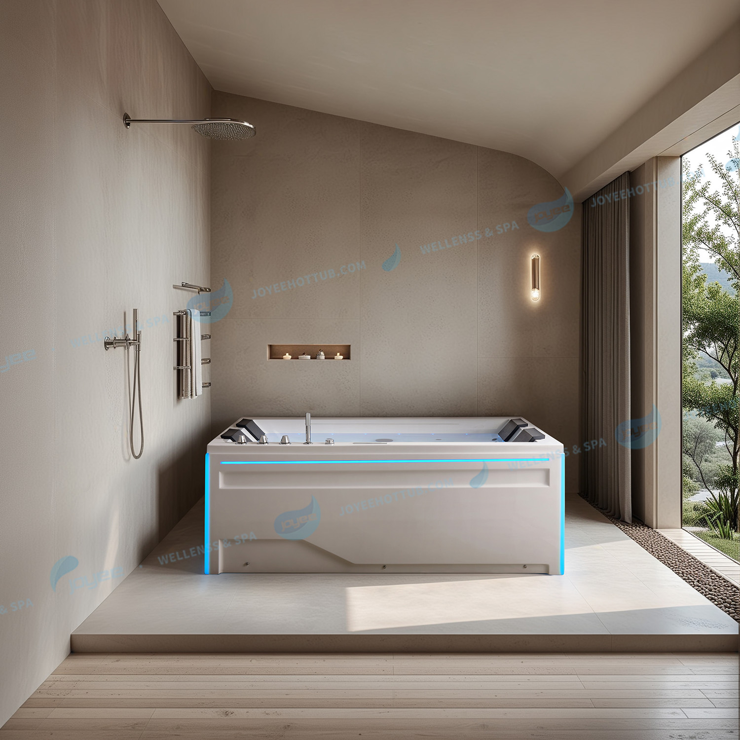 Elegant spa indoor outdoor