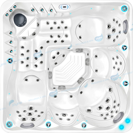 5 People Waterfall Aristech Acrylic Hottub | Outdoor Spa Tub - JOYEE