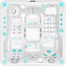 Outdoor 5 People Hot Tub Manufacturer | Spa Hydro Ariestech with Fountains - JOYEE