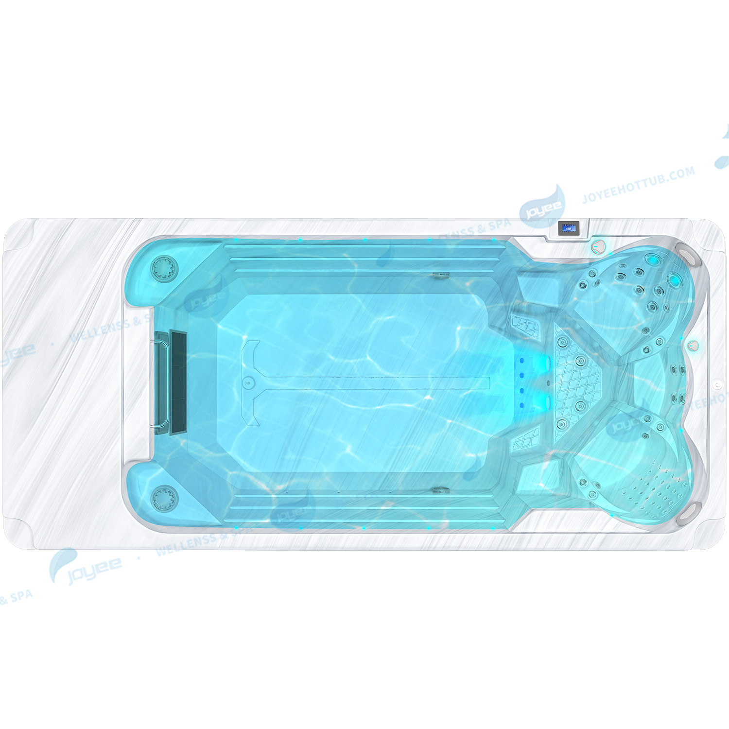 Fiberglass Outdoor Swim Spa | Whirlpool Hydrotherapy Swimming Pool Spa - JOYEE