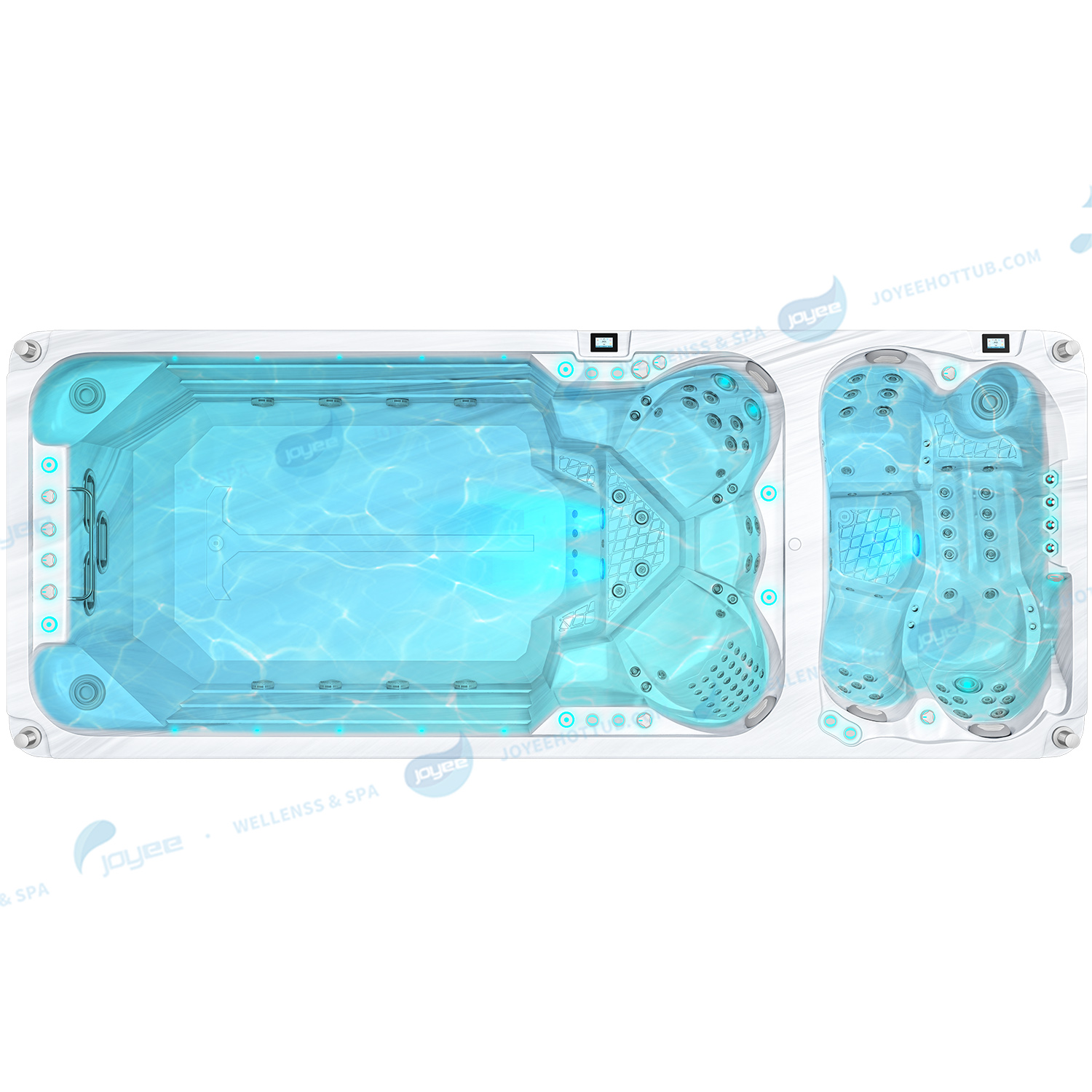 Acrylic Outdoor China Swim Spa | 6 People Large Swimming Pools Spa - JOYEE