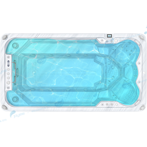 Swim Spa Fiberglass Swimming Pool | Large Outdoor Spa Pool Hot Tub Combo - JOYEE