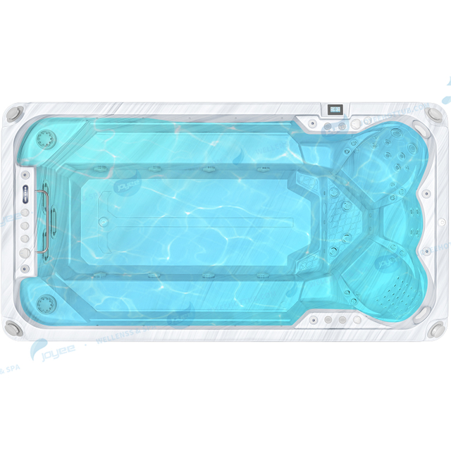 Swim Spa Fiberglass Swimming Pool | Large Outdoor Spa Pool Hot Tub Combo - JOYEE