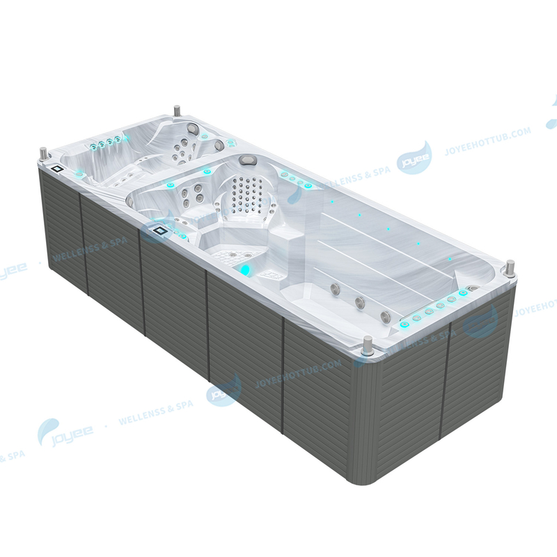 Acrylic Outdoor China Swim Spa | 6 People Large Swimming Pools Spa - JOYEE